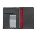 Travel wallet with space for a passport black colour second view