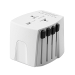 Skross brand travel plug with USB ports for worldwide travel white colour seventh view