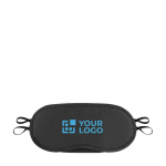 Travel sleep mask for promotions black colour view with print area