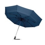 Foldable automatic reversible umbrella with matching cover blue colour fourth view