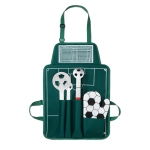 Apron and barbecue set for football fans green colour second view