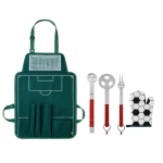 Apron and barbecue set for football fans green colour third view