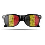 Fun fan glasses in different country flags for sports events black colour