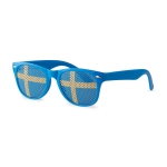 Fun fan glasses in different country flags for sports events blue colour second view