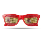 Fun fan glasses in different country flags for sports events red colour