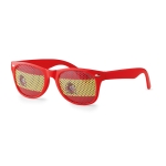 Fun fan glasses in different country flags for sports events red colour second view