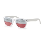 Fun fan glasses in different country flags for sports events white colour second view