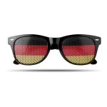 Fun fan glasses in different country flags for sports events yellow colour