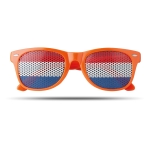 Fun fan glasses in different country flags for sports events orange colour