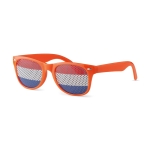 Fun fan glasses in different country flags for sports events orange colour second view