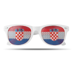 Fun fan glasses in different country flags for sports events white/blue colour