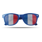 Fun fan glasses in different country flags for sports events royal blue colour