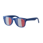 Fun fan glasses in different country flags for sports events royal blue colour second view