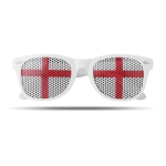 Fun fan glasses in different country flags for sports events ivory colour