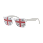 Fun fan glasses in different country flags for sports events ivory colour second view