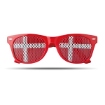 Fun fan glasses in different country flags for sports events multicolour colour