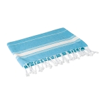 Beach towel made of cotton in different colours turquoise colour second view