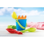 Beach toys for children with bucket, shovel, rake and 2 molds multicolour colour ambient view