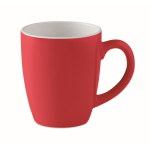 Ceramic, coloured coffee mug, for promotions, 290 ml red colour