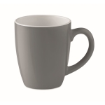 Ceramic, coloured coffee mug, for promotions, 290 ml grey colour