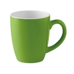 Ceramic, coloured coffee mug, for promotions, 290 ml green colour