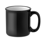 Ceramic coffee mug with a vintage look, 240 ml black colour