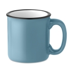 Ceramic coffee mug with a vintage look, 240 ml blue colour