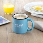 Ceramic coffee mug with a vintage look, 240 ml blue colour main ambient view