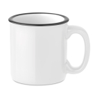 Ceramic coffee mug with a vintage look, 240 ml white colour