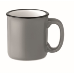 Ceramic coffee mug with a vintage look, 240 ml grey colour