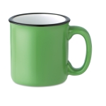 Ceramic coffee mug with a vintage look, 240 ml green colour