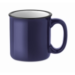 Ceramic coffee mug with a vintage look, 240 ml ultramarine blue colour