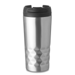 Have a thermos mug engraved in a geometric design, 280 ml matt silver colour second view