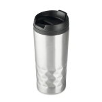 Have a thermos mug engraved in a geometric design, 280 ml matt silver colour fourth view