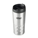 Have a thermos mug engraved in a geometric design, 280 ml matt silver colour fourth main view