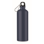 Large coloured aluminium bottle with carabiner clip, 750 ml navy-blue colour