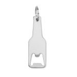 Bottle-shaped bottle opener for promotions silver colour