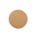 Round cork coaster, for promotions wood colour