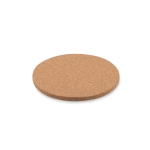 Round cork coaster, for promotions wood colour