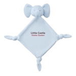 Baby blanket with plush toy head, for promotions light blue colour main view