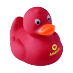 Yellow PVC rubber duck for the bath red colour second main view