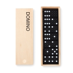 Domino game in wooden box for promotions wood colour