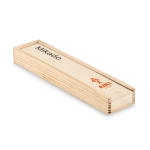 Wooden Mikado game in a wooden box wood colour fourth main view