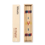 Wooden Mikado game in a wooden box wood colour second main view