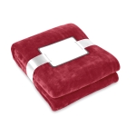 Cuddly blanket made of fleece for gifting burgundy colour