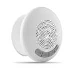 Bluetooth bathroom speaker with waterproof suction cup white colour