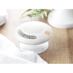 Bluetooth bathroom speaker with waterproof suction cup white colour second ambient view 2