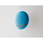 Bluetooth bathroom speaker with waterproof suction cup turquoise colour fourth view