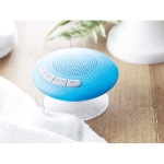 Bluetooth bathroom speaker with waterproof suction cup turquoise colour ambient view