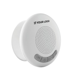 Bluetooth bathroom speaker with waterproof suction cup view with print area